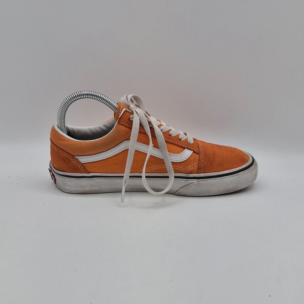 Vans Old Skool‎ Shoes Mens Size 5 Orange Suede Low Top Casual Skate Sneakers